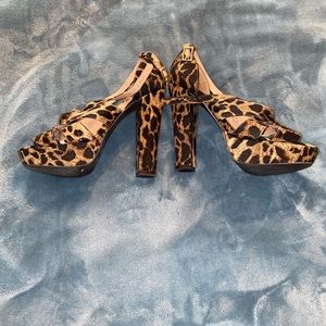 Aldo leopard print high heels